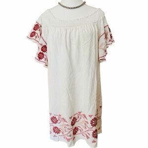 Blue River  dress Size xs  white. Embroiled